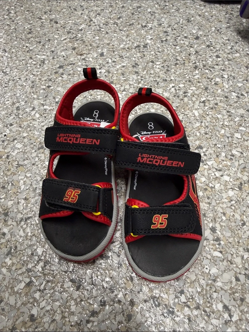 Never worn 8C toddler LMQ CARS sandals